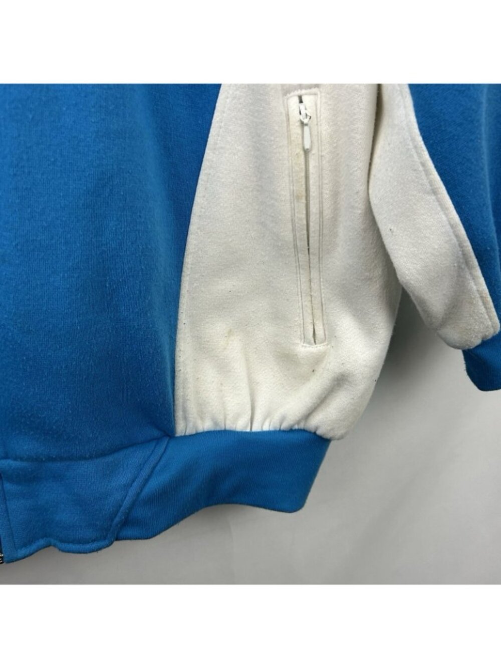 Vintage 90s Adidas Color Block Sweater Men’s XL Blue White Full Zip Sportswear - Picture 13 of 16